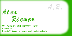 alex riemer business card